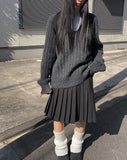 Honda Pleats Midi Skirt