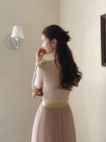 Hanyu sha pleated banding skirt