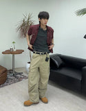 Liev Washed Zipper Cargo Pants