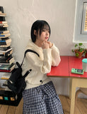 Kotori Cable Button Hood Knit Cardigan