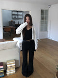 Doobie Soft Fur Button Long Sleeve Cardigan
