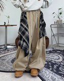 Harrain Check Layered Cotton Pants