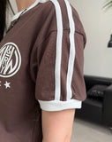Cane tape line ringer tee