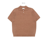 Lebe Boucle Short Sleeve Collar Knit