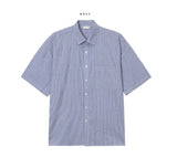 Stripe overfit incised shirt