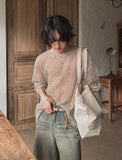 Confuse shine see-through knit