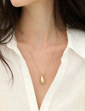 Champagne Full Moon Big Bowl Long Necklace