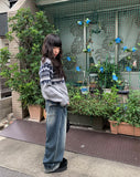 Lensi Back Pocket Wide Washing Long Denim Pants