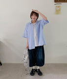 Inferred Summer Printing Denim Bermuda Pants