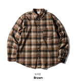 Marron Pocket Check Shirt