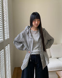 Ju-ring Frill Check Hooded Long Sleeve SH