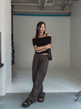 loopy pocket cargo nylon pants