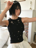 [with cup] EYELET ★ SLEEVELESS