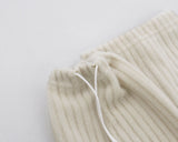 Bael brushed bootcut ribbed string leg warmers