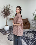 Kabi Seersucker Check Shirt