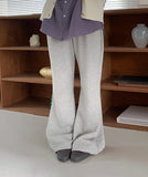 [BAONHAUS] Kathleen Banding Semi-Bootcut Pants