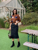 David Bandind Raw Denim Skirt
