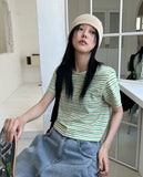MELODY STRIPE CROP T