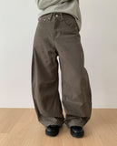 Juri Cut Pintuck Balloon Cotton Long Pants