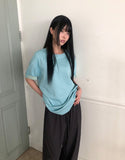 Harom Color Matching Roll-up Short Sleeve T-shirt