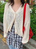 Lilney Summer Overfit Boucle Cardigan