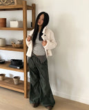 Harking High Neck Button Fleece Fur Loose Fit Jumper