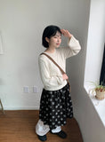 Kyotoru Banding Dot Midi Skirt