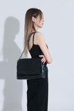 leather chain square bag