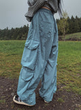 fresh multi pocket nylon cargo pants