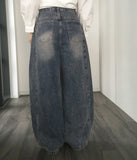 Teensy side pin tuck denim pants