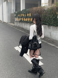 Chino Multi-Pocket Leather Shoulder Bag Backpack