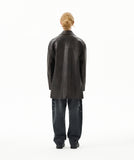 FAUX LEATHER CARCOAT