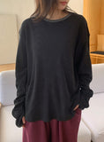 [unisex] Huked Color Matching Waffle Warmer Over Long Sleeve Tee