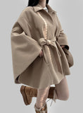 Wool 10%) Gota Cape Half Coat