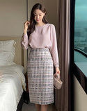 Genua Tweed H-Line Skirt
