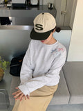 Bander ribbon embroidery sweatshirt