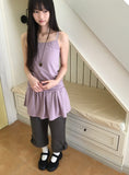 Garta Shirring Layered Sleeveless One Piece