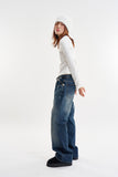 Sutton washed boot cut denim pants