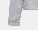Quind Lettering Button Long Sleeve T-Shirt