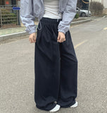 Four-Season Folding Volume Fit Wide Banding Pants
