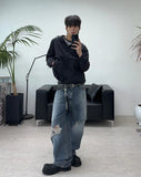 Ens Damaged Regular Denim Pants