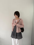 Ranmin Check Summer Sleeveless Layered One Piece