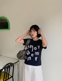 Calt Lettering Crop Short Sleeve Tee