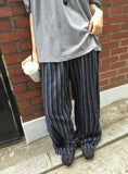 [BAONHAUS] Motren Stripe Linen Banding Pants