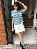 LINEN FRILL MINI SKIRT