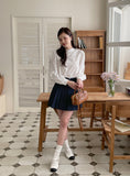 Kay Pleated Mini Skirt [Belt set]