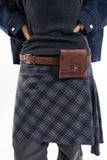 Suede pouch belt
