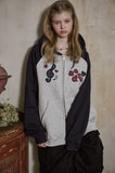 [2-WAY] Melody Patch Raglan Hood Zip-Up