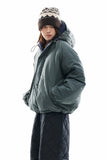 Easy cap hood nylon padded jumper