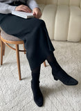 Casey H Ribbed Knit Long Skirt (Belt set)